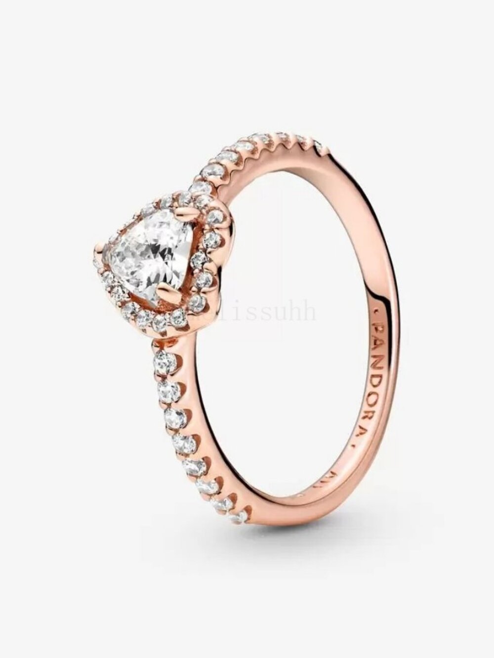 Pandora Sparkling Elevated Heart Ring